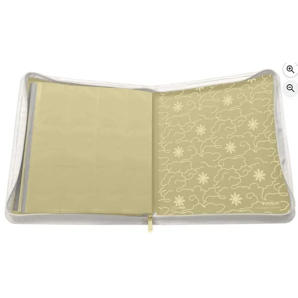 Ultra PRO MTG Plains Mana 12-Pocket Zip Binder White Gold 480 Cards